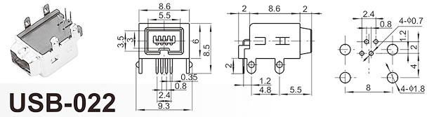 USB-022 USB zásuvka výrobce